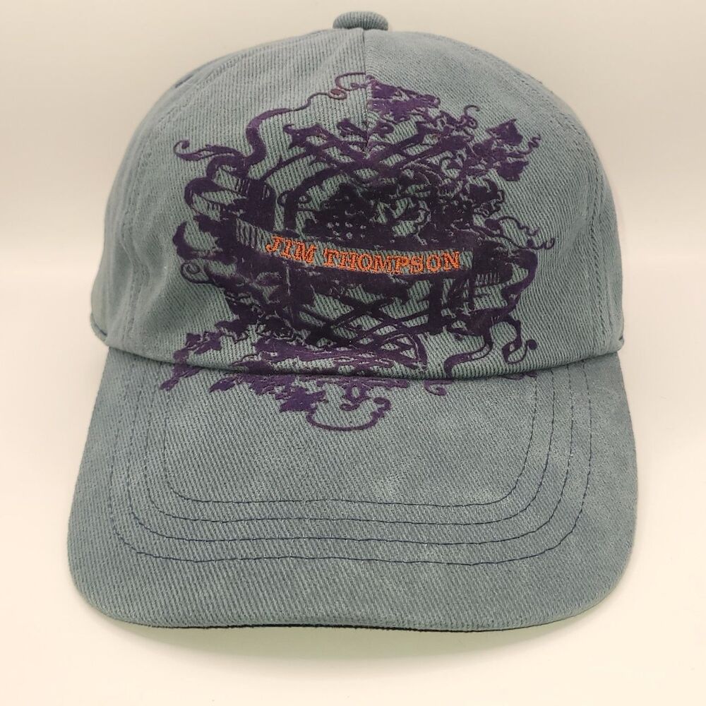 Jim Thompson Hat Cap Green Gray Embroidered Unisex Headband Wear GUC